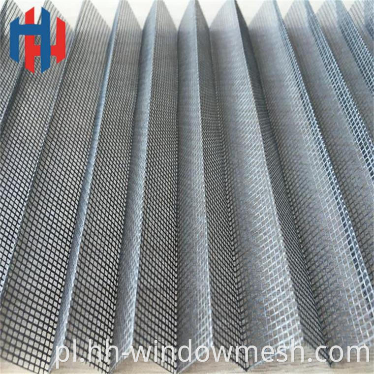 18*18 Black Anti Pyłek Dowód wodoodporny przezroczystą Transparent Pleaister Plisted Window Screen Plisse Insect Mosquito Net Mesh